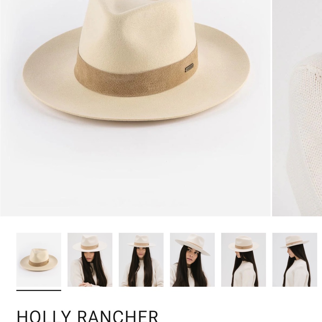 Gigi Pip Holly Rancher Cream And Tan Hat